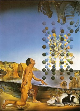 Salvador Dalí Painting - Dalí desnudo en la contemplación ante los cinco cuerpos regulares Cubismo Dadá Surrealismo Salvador Dalí